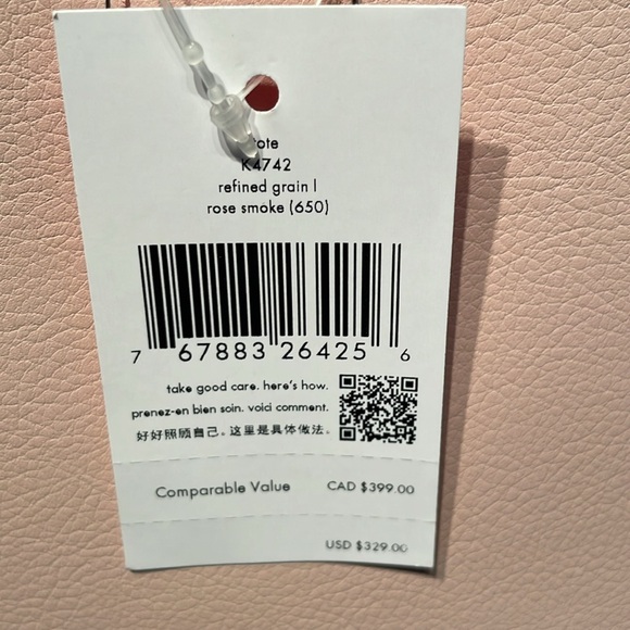 Kate Spade Blush Pink Tote with Pouch - Picture 9 of 12